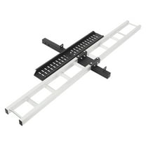 Heavy-duty Motorcycle Carrier, Aluminum and Steel Construction, 450lbs Capacity, Ramp for Easy Loading, Hitch-mounted with Straps to Secure Dirt Bikes