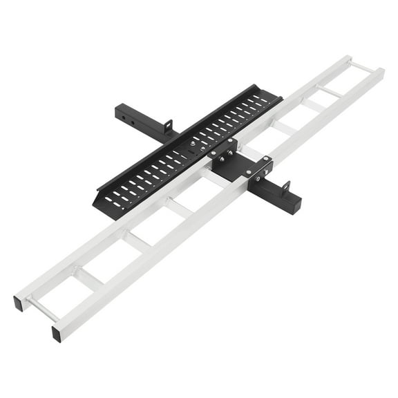 Heavy-duty Motorcycle Carrier, Aluminum and Steel Construction, 450lbs Capacity, Ramp for Easy Loading, Hitch-mounted with Straps to Secure Dirt Bikes