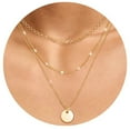 thumbnail image 4 of SKQIT 3Pcs Dainty Layered Gold Necklaces for Women - Paperclip Pearl Choker Necklace Stack Set Trendy Simple Layering Chain Pendant Jewelry Non Tarnish Waterproof Gifts, 4 of 9