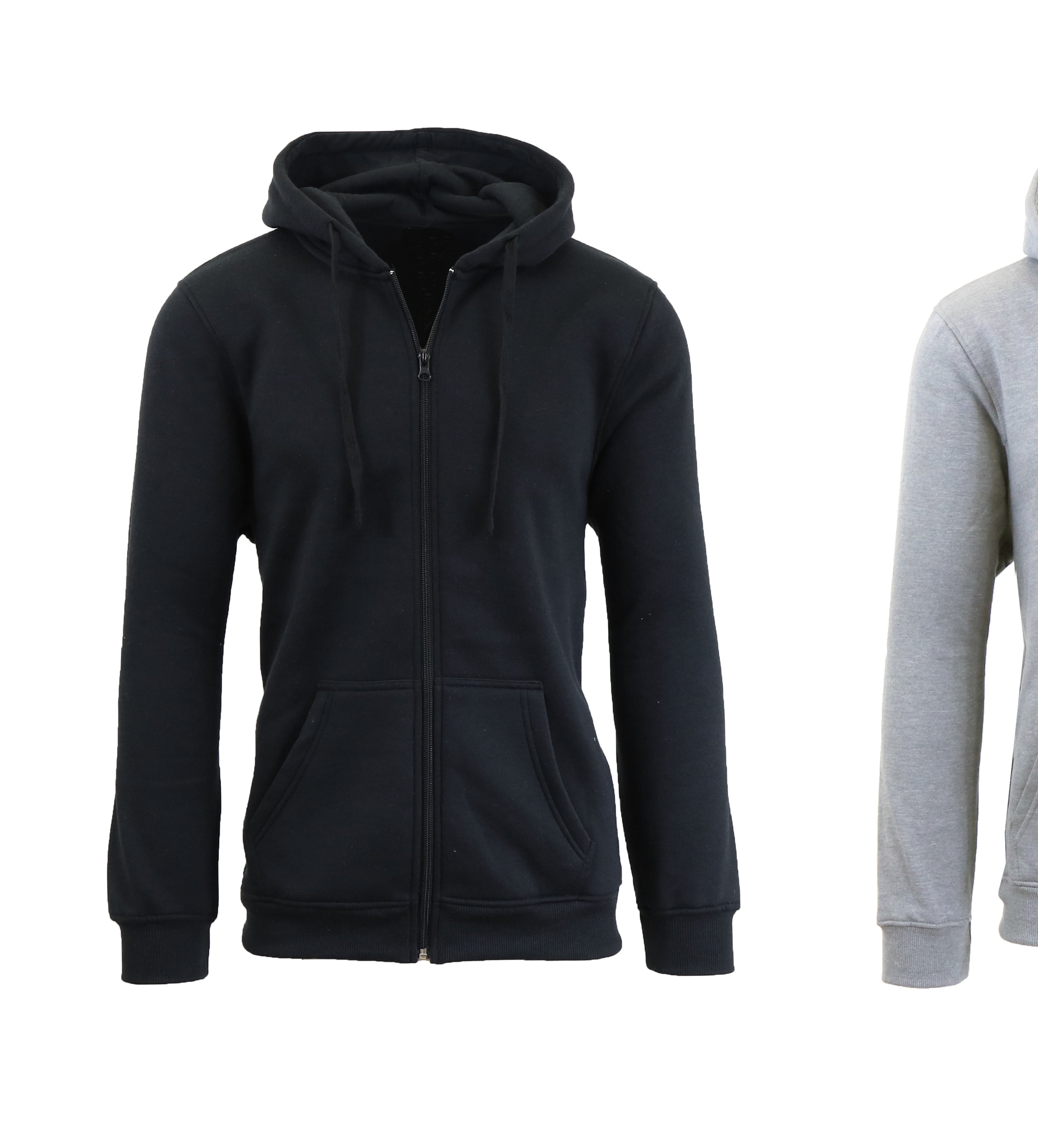 fleece lined zip up hoodie men's