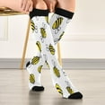 thumbnail image 5 of FREEAMG 1 Pairs Flying Bumble Bees Compression Socks for Women Men Knee High Stocking for Running,Athletic,Medical, 5 of 7