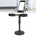 thumbnail image 4 of Desktop Cell Phone Holder, Adjustable Height Phone Stand Stable Base Dual Phones Supported Flexible Hands Free  for Video Recording, 4 of 7