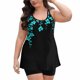 thumbnail image 5 of TaTaai Fashion Floral Bikini Set, Women's Push Up Padded Swimsuit with Sheer Cover Up, Racerback Design and Ruched Skirt Bottom Gift, 5 of 7