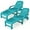 Turquoise, variant on Gymax Set of 2 Patio Adjustable Chaise Lounge Chair Folding Sun Lounger Recliner Black