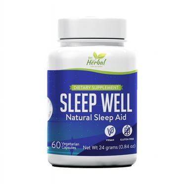 Sleep Well Herbal Support – Natural Aid for Restful Sleep & Relaxation - 60 Vegetarian capsules