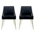 thumbnail image 4 of WestinTrends Carlo Modern Cureveback Accent Dining chair Set (Set of 2), Black, 4 of 12