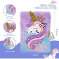 thumbnail image 4 of TCJJ Unicorn Diary with Lock and Keys,Tie-Dye Travel Journal with 160 Pages,Hardcover Fuzzy Notebook for Writing and Drawing,Unicorn Gifts, 4 of 7