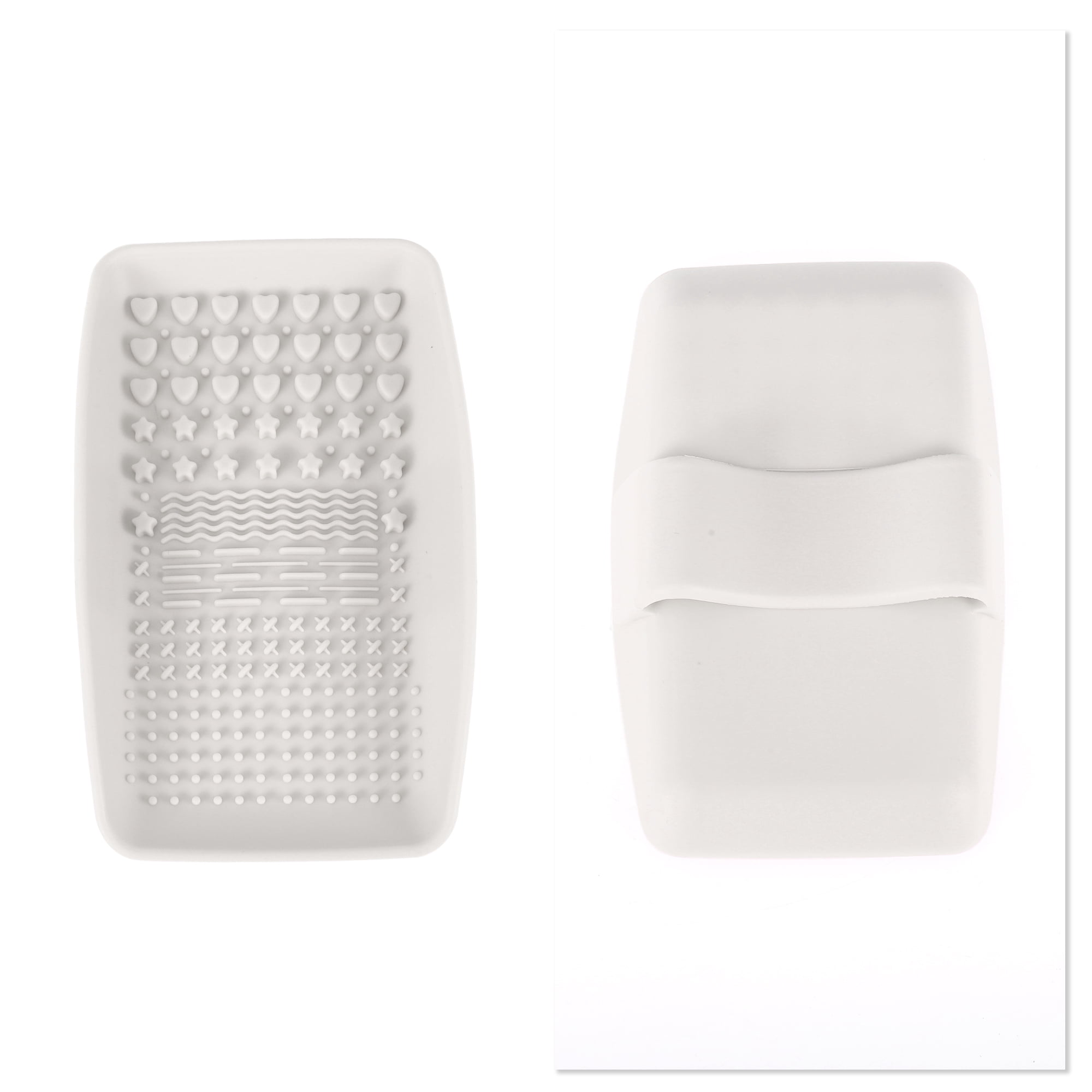 Unique Bargains 1Pc Square Makeup Sponge Brush Cleaner for Quickly Cleaning Beige