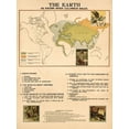 thumbnail image 2 of Vintage Maps 14x18 Gold Ornate Wood Framed with Double Matting Museum Art Print Titled - Delineation of the known world by the Eastern Hemisphere, 2 of 4