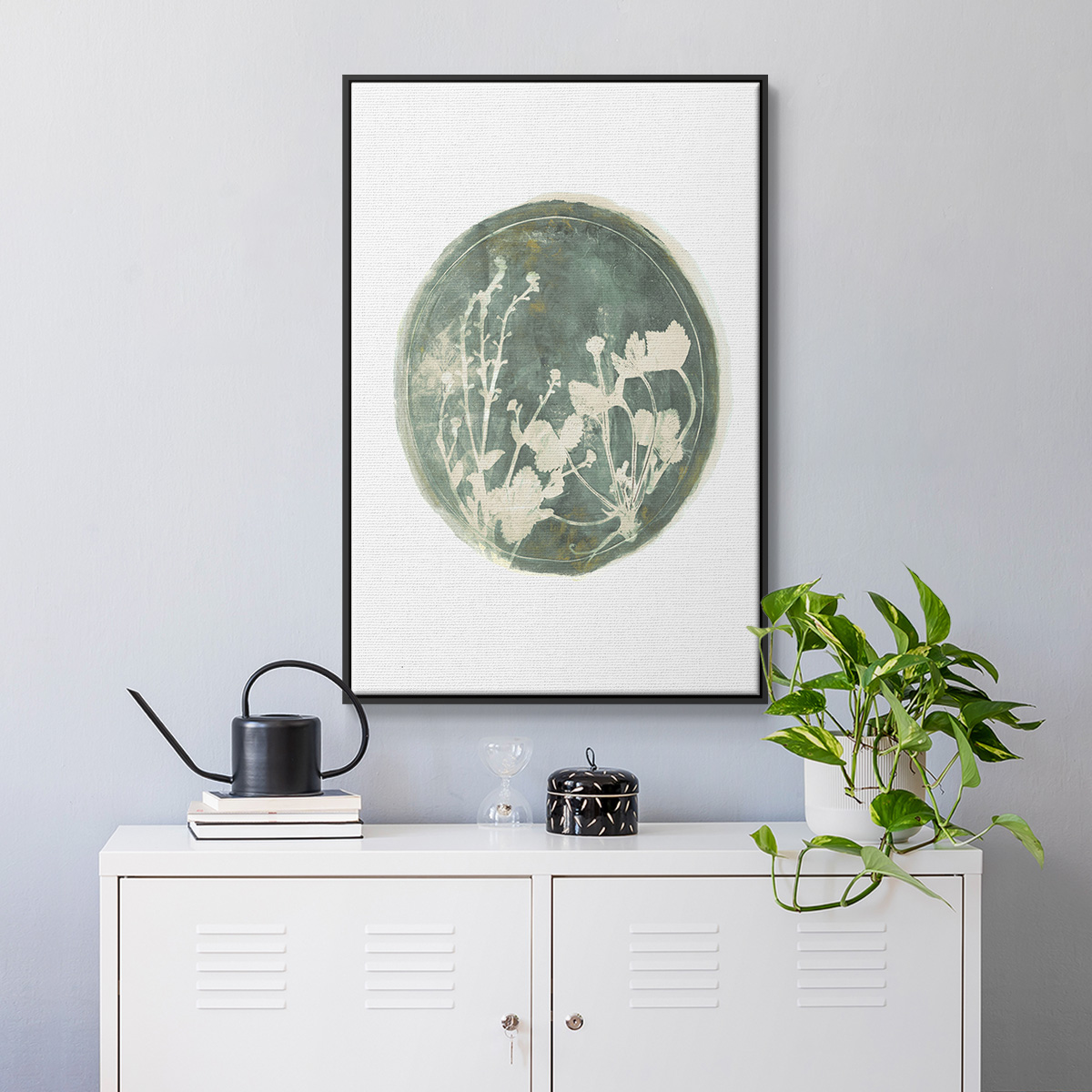 Strawberries and Forge I Framed Premium Gallery Wrapped Canvas - Ready to Hang - 17 x 25 - Black Floating Frame