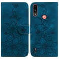 thumbnail image 2 of Compatible with Motorola Moto E7 Power Embossed Lily Wallet Case with Card Holder PU Leather Flip Cover, 2 of 5
