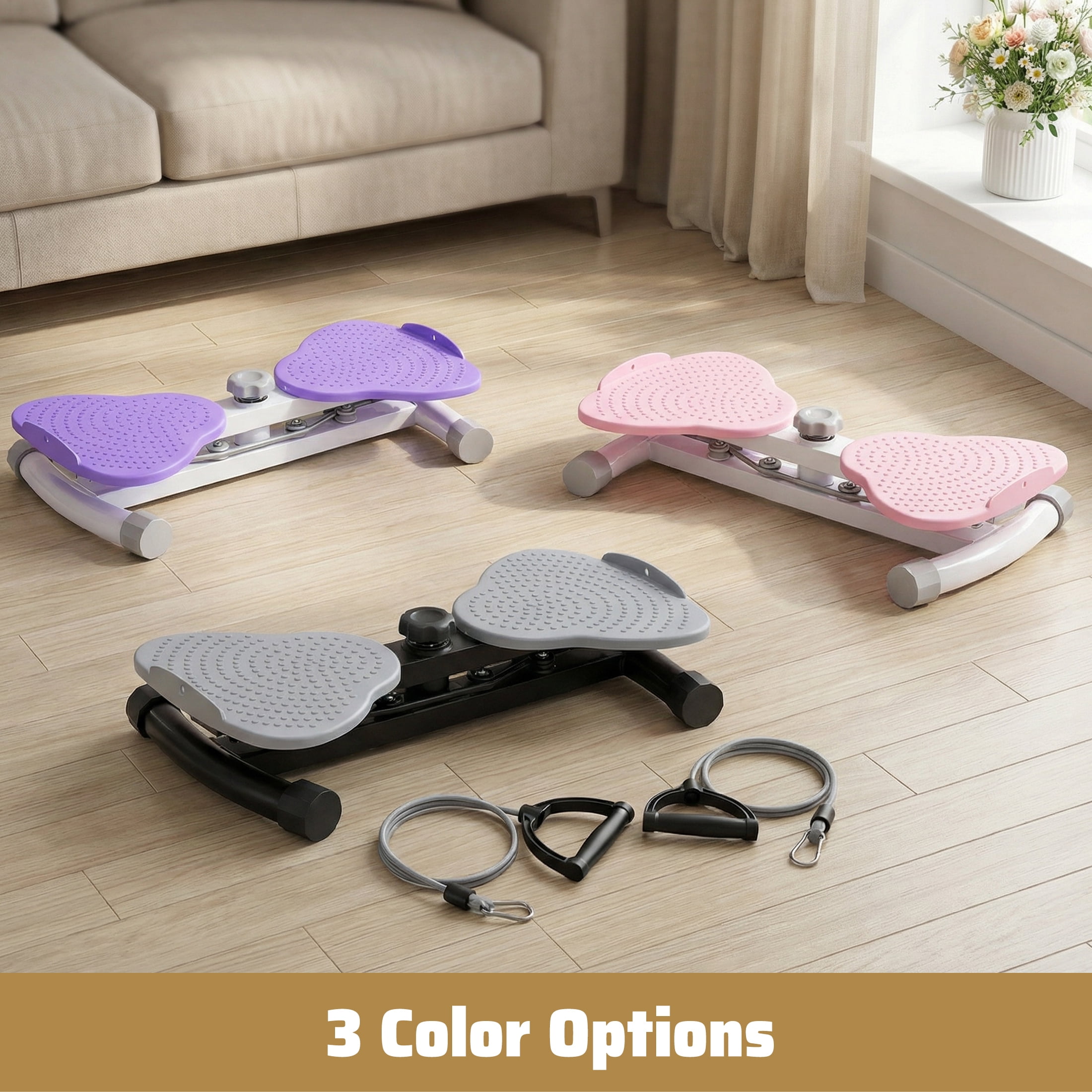 CONCETTA Waist Twister Machine Exercise, 300 lbs Weight Capacity for Waist and Abdominal, Weight Loss, Body Sculpting.Massage Base Plate and Non-Slip Surface, Noiseless, Purple