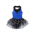 thumbnail image 3 of Doomiva Kids Girls Sequins Straps Back Tuxedo Ballet Leotard Tutu Dress Jazz Latin Modern Dance Costume Blue 16, 3 of 6