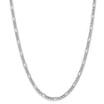 thumbnail image 1 of 14k White Gold 20 Inch 4.4mm Figaro Chain Necklace Pendant Charm, 1 of 9