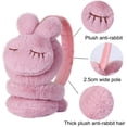 thumbnail image 2 of Cache-oreilles d'Hiver pour Femmes Mignons Rabbit Cache-Oreilles Bandeaux Chauds d'Hiver Chauffe-Oreilles Extérieur (Rose), 2 of 7