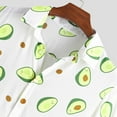 thumbnail image 4 of JINMGG Mens Tops under $5,Mens Funny Printed Turn Down Collar Short Sleeve Casual Shirts,White M, 4 of 7