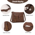 thumbnail image 6 of PU Leather Crossbody Purses for Women Multi Pocket Shoulder Bags Medium Cross Over Bag, 6 of 7