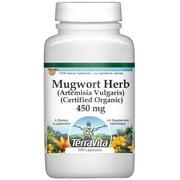 TerraVita Mugwort Herb (Artemisia Vulgaris) - 450 mg, (Organic, 100 Capsules, 1-Pack, Zin: 517772)