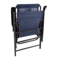 thumbnail image 5 of Pure Garden Portable Folding Camping Chairs with Textilene Fabric and Bungee Suspension, Navy, Set of 2, 5 of 8