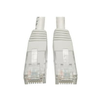 Tripp Lite N200-007-WH Cat6 Gigabit Molded Patch Cable RJ45 M & M 550MHz 24 AWG, White - 7 ft.