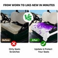 thumbnail image 4 of Golf Cart Seat Covers for 2 Seater,Modern Purple Microfiber Cart Seat Towel Blanket,Gradient Floral Abstract Bohemian White Absorbent Breathable Non Slip Bench Seats Protector for Golf Course 51"x31", 4 of 9