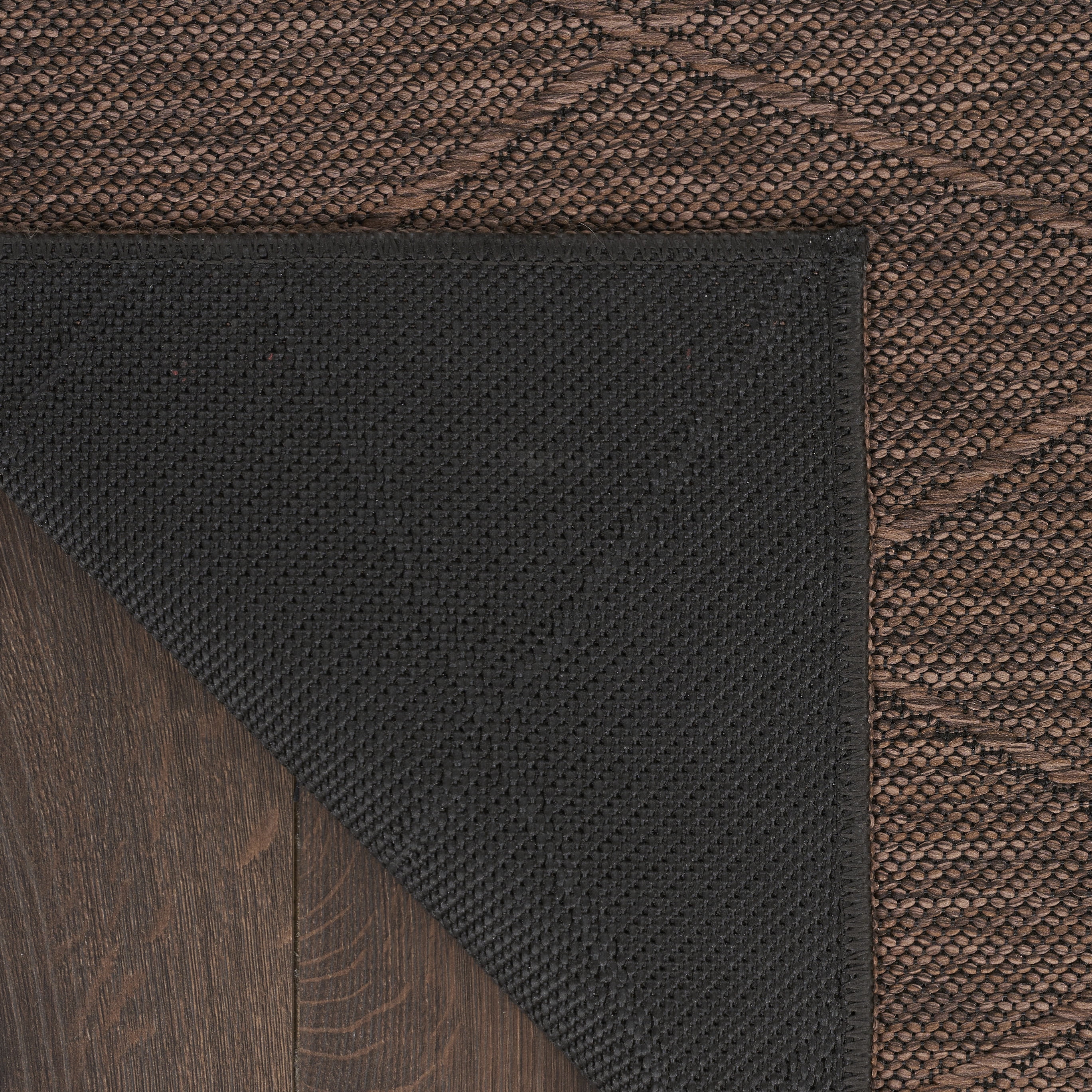 Nourison Practical Solutions Indoor/Outdoor Mocha 6' x 9' Area Rug (6x9)