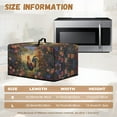 thumbnail image 5 of TSOVTHRID Rooster Flower Oil Painting Print Microwave Oven Cover Dust-Proof Microwave Oven Cloth Cover Small Appliance Dust Covers Case Protections Protector, 18.25"W x 14.5"D x 11"H, S, 5 of 7