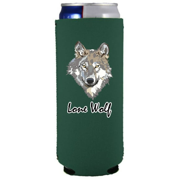 Lone Wolf Slim Can Coolie (Dark Green)