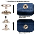 thumbnail image 2 of Ynlkorvg Faucets 100 Set Snap Fastener Kit Button Tool Press Studs With Fixing Tools For Clothing, 2 of 4