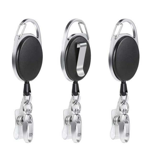Llaveros liwang Retractor retráctil 3 piezas Longitud 68.5 cm resorte reforzado cordón resistente