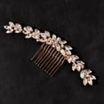 thumbnail image 2 of ERDOUY Bridal Flower Wedding Hair Pins Crystal Pearl Hair Combs Clips Headpiece Gold Wedding Hair Accessories Jewelry with Rhinestone for Brides Bridesmaids Women Girls (Gold), 2 of 2