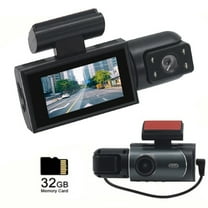 WERCHTAY 1080P Dual Lens Car DVR Dash Cam G-Sensor Front and Inside Camera Video  32GB SD