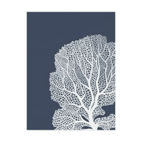 Trademark Fine Art 'Corals White on Indigo Blue b' Canvas Art by Fab Funky