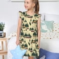 thumbnail image 4 of Fotbe Camping Caravan 1 Vestido de Dormir para Niñas de 3 a 10 Años, Mangas Cortas, Estilo Princesa, Pijama Camisón con Mangas Voladas-XX-Large, 4 of 6