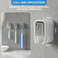 thumbnail image 2 of Januofit Toothbrush Holders for Bathroom 2PCS Toothbrush Holder Wall Mounted with Cover for Shower, Single Toothbrush Dispenser Storage Organizer for Family & Travel, 2 of 7