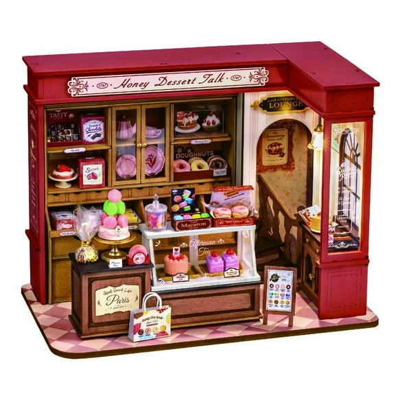 Rolife Honey Dessert Talk Shop DIY Miniature House Kit Birthday Gifts for Adult Boys & Girls