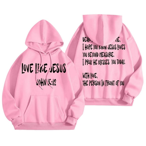 WENWU Womens Hoodie Long Sleeve Hoodies for Women Pullover Unisex Hoodie Pink Sweatshirts Womens Winter Tops Women's Clothes