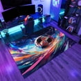 thumbnail image 3 of Sports Football Area Rugs, Painted Game Carpet, Washable Non Slip Low Pile Soft Rug for Entryway Bedroom Decor Mat 5ftx8ft, 3 of 8