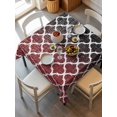 thumbnail image 6 of Retro Moroccan Table Cloth 54x54 Inch Square, Trellis Red Black Ombre Abstract Geometric Waterproof Tablecloth Washable Table Cover for Party Picnic Dinner Decor, 6 of 9