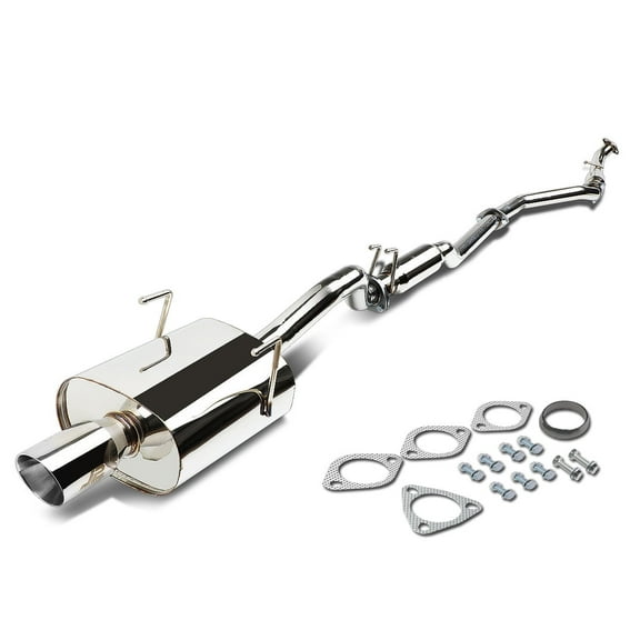 J2 Engineering Catback Exhaust Muffler System for 01-05 Honda Civic Coupe Sedan 1.7L SOHC