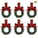 thumbnail image 3 of 1/4 Piezas Pequeña Corona Navidad 11 8 Pulgadas Gabinete Mini (cuadros) Rojo, 3 of 9