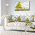 thumbnail image 3 of Designart Green Trees in Evening - Landscape Photography Throw Pillow - 12x20, 3 of 5