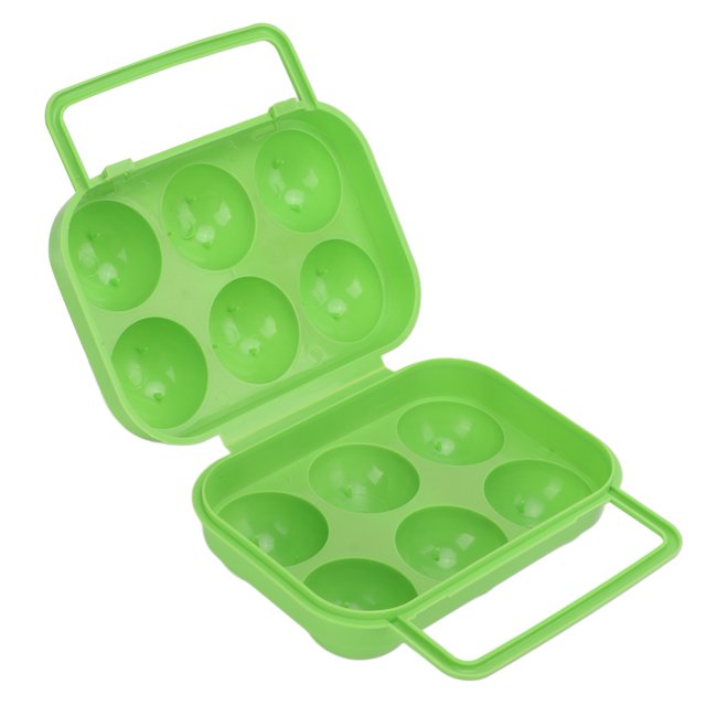 Eggs Protective Box, Anti Extrusion 6 Grid Egg Box For Trips For Picnics For Barbecues Orange,Blue,Green