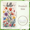 thumbnail image 2 of Colorful Welcome Banner Floral Black Display Green Leaves Cartoon Style Pet Backdrop for Home Decoration Garden Party Welcome Scene, 2 of 9
