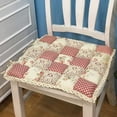 thumbnail image 2 of Nvzi Patchwork Chair Pad with Ties No Slip Lace Trim Chair Cushion Farmhouse Floral Print Kitchen Dining Seat Cushion (16"x16" , 18), 2 of 4