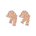 thumbnail image 2 of RUINIXCW Toddler Baby Girl Christmas Pajamas Set Kids Spring Fall Winter PJS Sleepwear Ruffled Button Down Collar Long Sleeve Shirt Tops Pants Set, 2 of 10