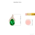 thumbnail image 4 of Angara Necklace - Natural Emerald Pendant Necklace in 14K Rose Gold for Women (Size-7x5mm) | May Birthstone Jewelry, Birthday, Anniversary, Christmas, Jewelry Gift for Women, 4 of 9