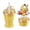 Yellow, variant on 2-in-1 Collapsible Silicone Cup with Large Ice Ball Maker with Straw Food Grade Silicone Portable Foldable Ice Cube Maker Drinking Mug for Coffee Juice Cocktail Home Office Camping Travel Summer Gift