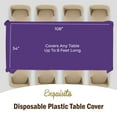 thumbnail image 6 of Exquisite 54" X 108" Purple Disposable Tablecloths Plastic Tablecovers - 48 Pack, 6 of 9