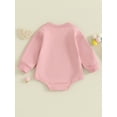 thumbnail image 4 of Bagilaanoe Newborn Baby Girl Oversized Romper Sweatshirt Long Sleeve Bodysuits Letter Print Pullover 3M 6M 12M 18M Infant Casual Tee Tops, 4 of 9